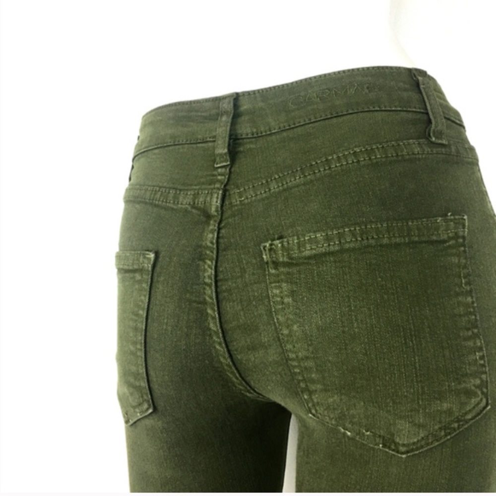 CARMAR olive green skinny jeans